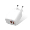 Dual Port 5V2.4A USB Charger for Mobile Phones - European Standard