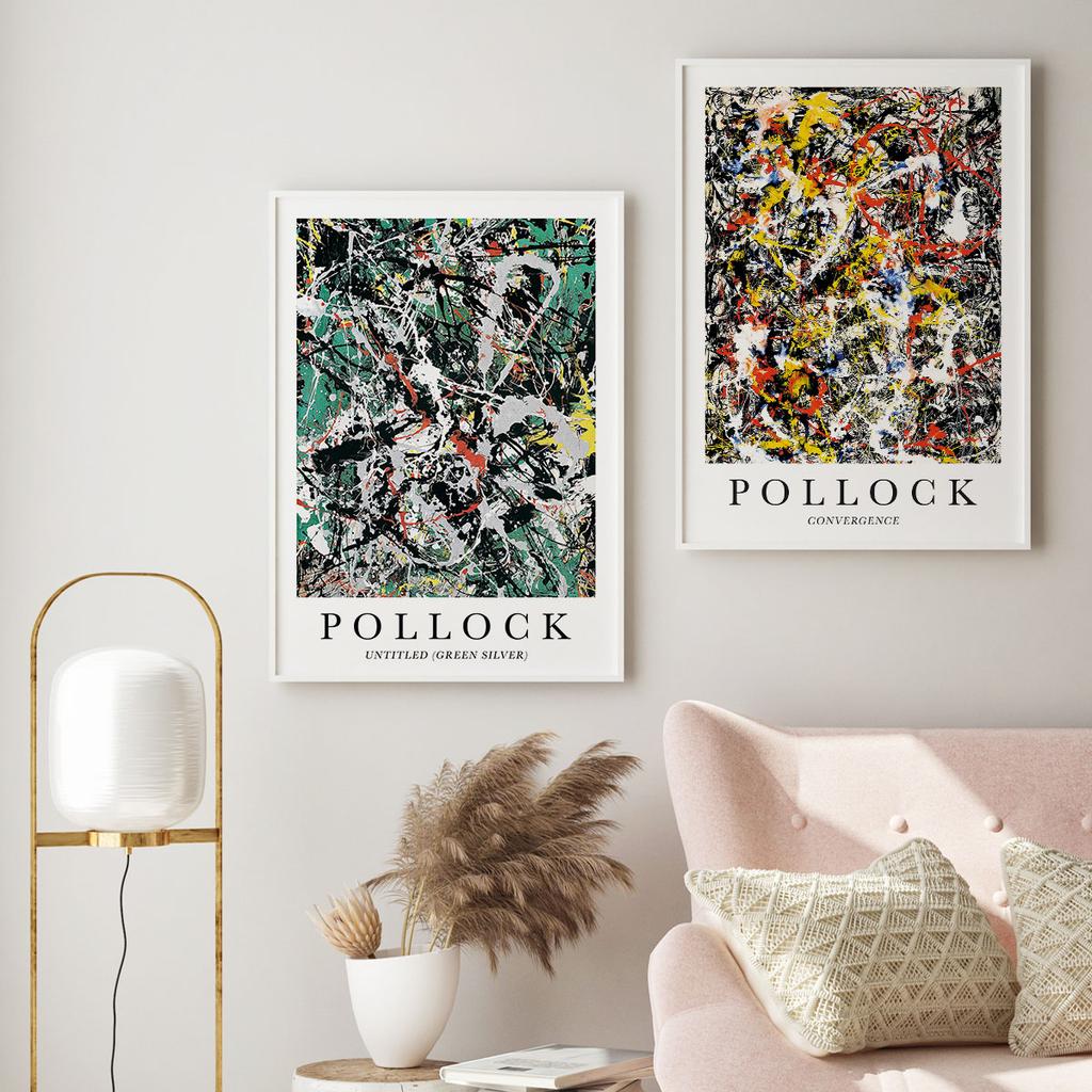 Zestaw dwóch plakatów pollock obrazy
