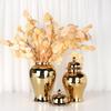 Ceramic Ginger Jar Canister Container Vase with Lid for Room Farmhouse Table 40x22cm