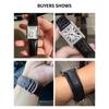 Waterproof Sweatproof Dainty Genuine Leather Watch Strap for Cartier Tank Solo Series Crocodile Watchband 17 22 25mm Balck Brown