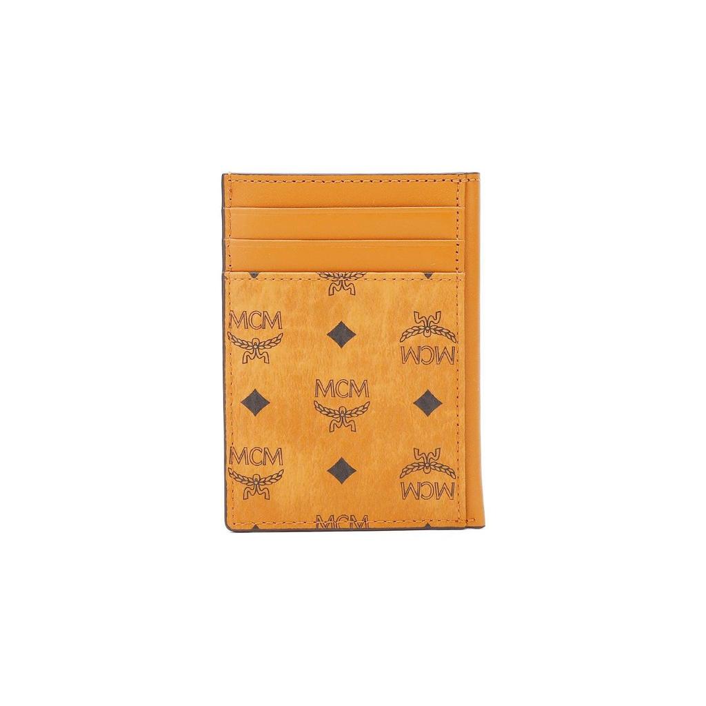 MCM Visetos Original beschichtetes Canvas Kartenetui Herren Kartenetui Cognac MXAAAVI03CO001
