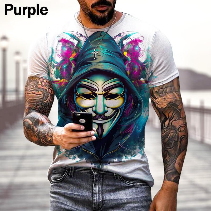 Pánské Dámské Módní Vtipné Tričko s Maskou 3d Ležérní Cool Filmové Tričko Hip Hop Street Vtipné Dětské Tričko