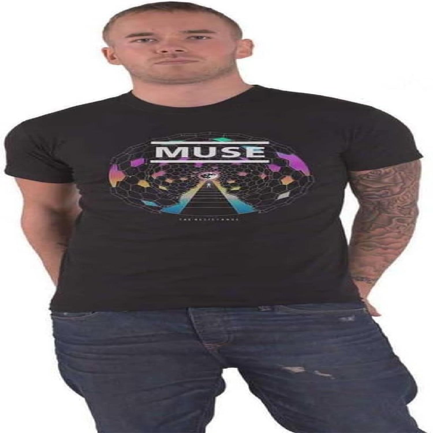 Muse T Shirt Resistance Moon Band Logo Official Mens Black S чёрный