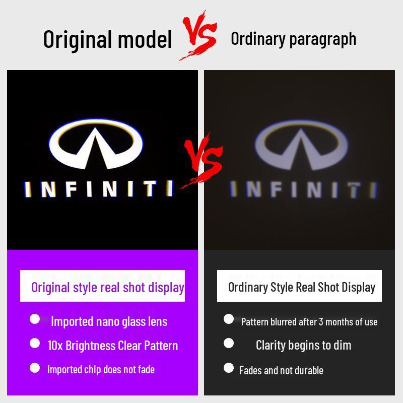 Infiniti Welcome Light Door Projector for Q50L/JX35/Q70L/QX60 - Non-Fading