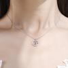 Moonstone Feather Pendant Necklace - Stylish Short Clavicle Chain for Women