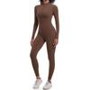 High-Intensity Zipper Long Sleeve Yoga and Running Bodysuit