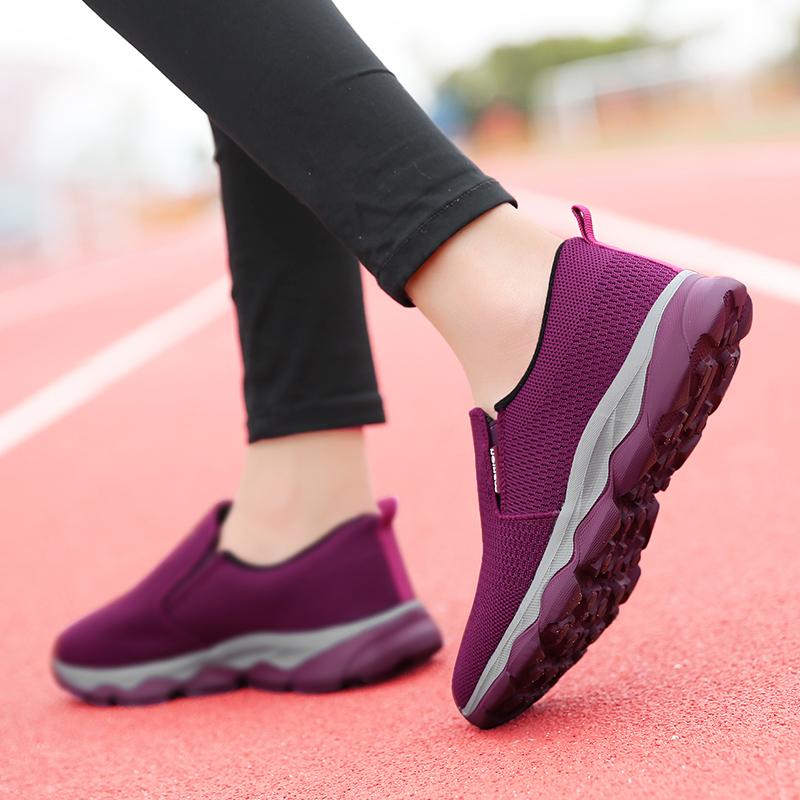 Four Season Thick Fashion Walking Shoes Women's Ultra-lightweight Women's Shoes Outdoor Non-slip Shoes for Elderly Mothers