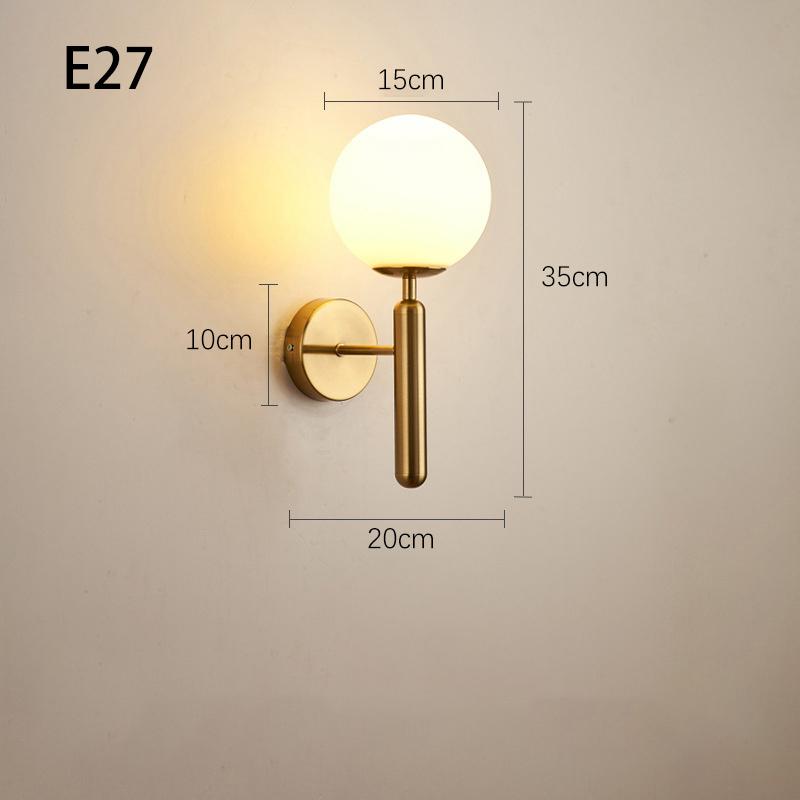 

Modern Wall Lamp Simple Living Room Bedroom Wall Mounted Lampshade Iron Material Lighting Fixture золотий