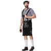 Beer Suit Overalls Set German Beer Suit Party Suit, Plaid Shirt Stage Performance Suit