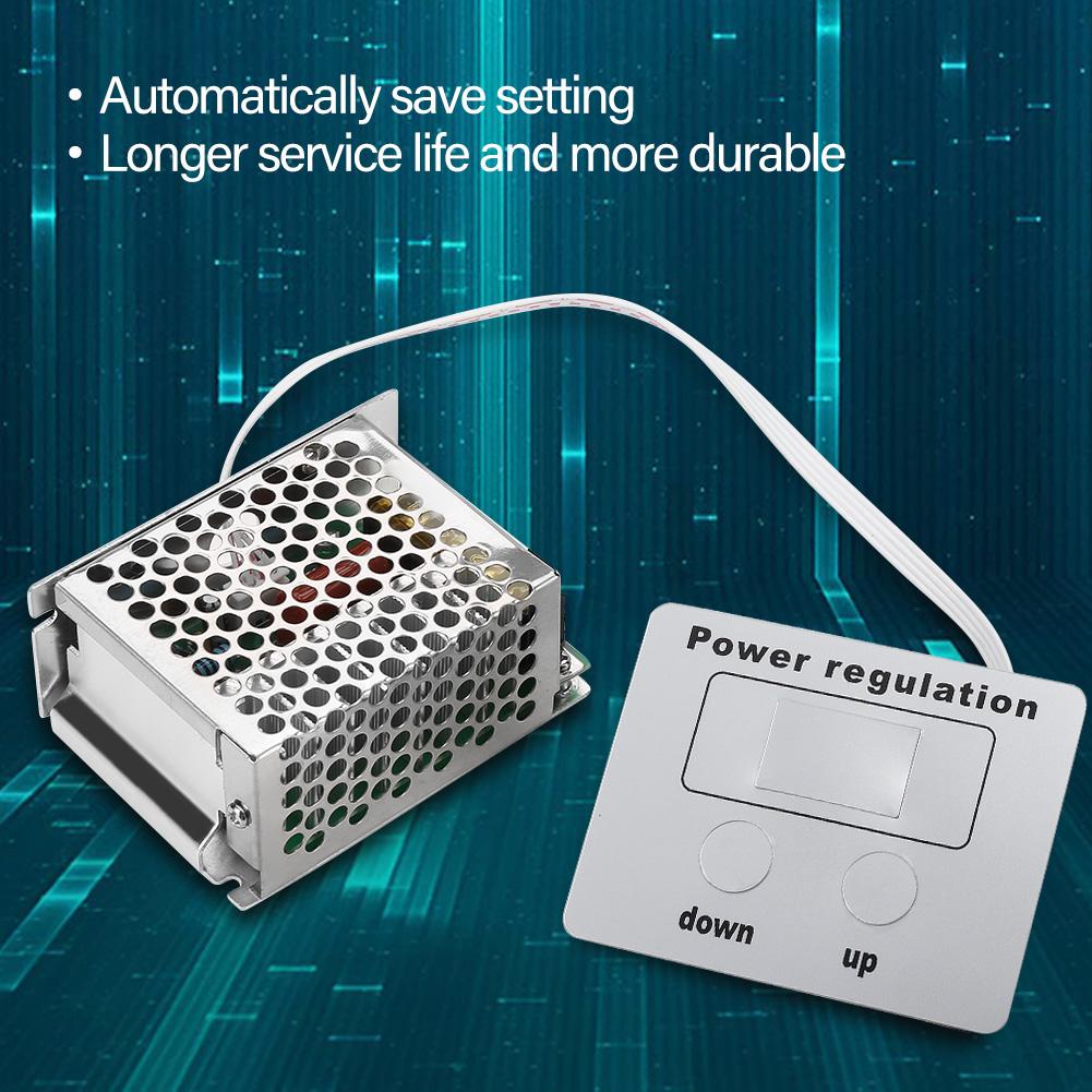 4000W SCR Digital Voltage Regulator Speed Control Dimmer Thermostat AC 220V