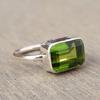 August Birthstone Green Peridot 925 Sterling Silver Ring Jewelry, Wedding Gift Peridot Ring