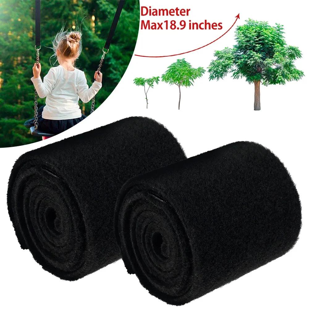 

2 шт. Черный ремень для подвешивания качелей 1,5 м, супер широкие ремни, нескользящие протекторы, регулируемые ограждения для деревьев, аксессуары для подвешивания на открытом воздухе серый