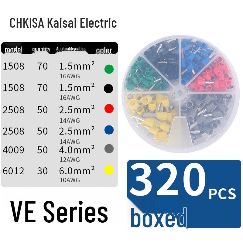 Tubular Wiring Terminal Crimper with Storage Box for Quick Cold-Pressed Wire Terminals