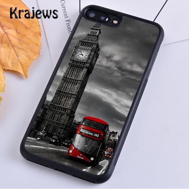 Krajews London Red Bus Big Ben Phone Case Cover For iPhone 14 5 SE 6s 7 8 Plus XR XS 11 12 13 Pro Max Samsung S21 S22ultra Plus