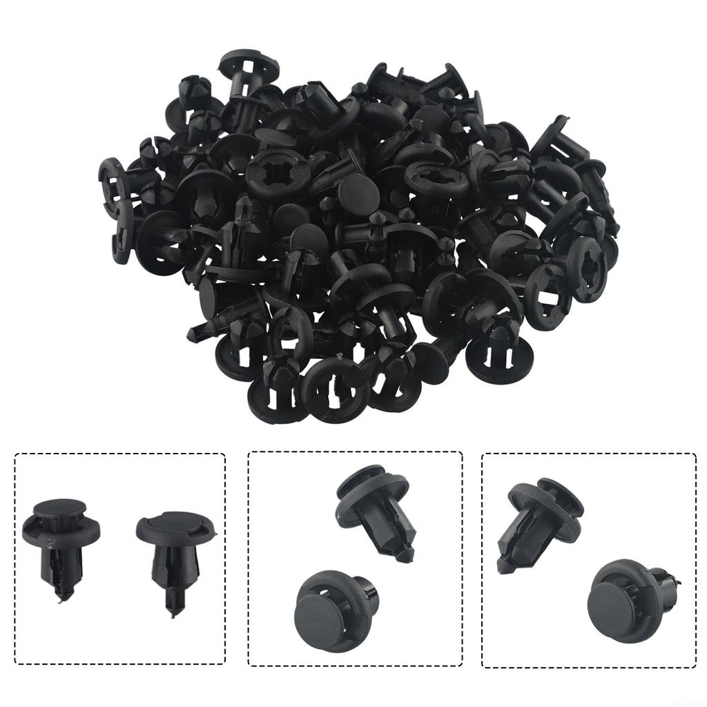 Nylon Bumper Retainer Clips Set Black Replacement Fastener Accessories