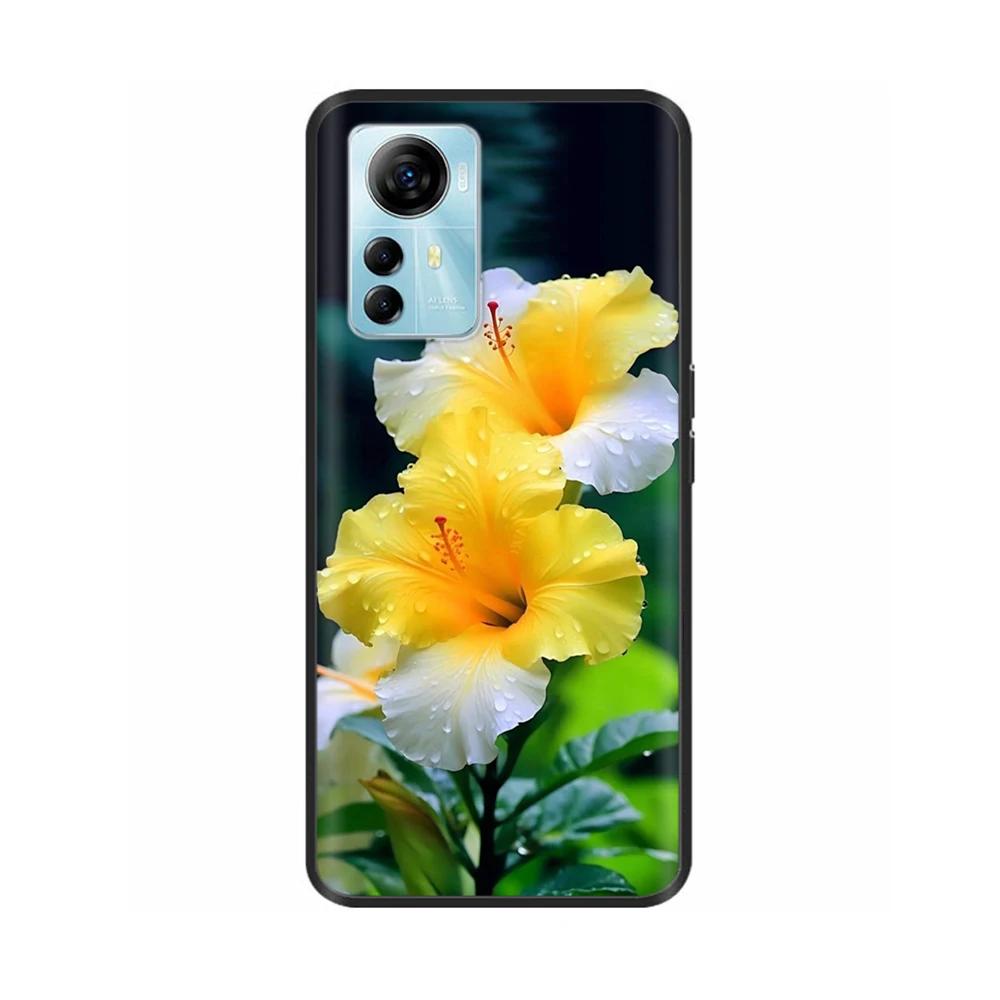 Cute Phone Case For Blade A72s 4G Case Flower Cartoon Painted Soft Silicone Fundas for ZTE Optus X Max A 72s Cover Protective