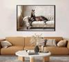 Farmhouse Horse Wall Art Vintage Rustic Horses Posters Prints Brown Horses Canvas Gallery Painting Horse On Couch Style Pictures