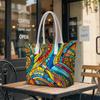 Colorful Graffiti Tote Bag Trendy Stylish Daily Casual Shoulder Bag for Outdoor Shopping