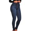 Dámské elastické džíny Jeggings kalhoty s vysokým pasem Skinny Denim Pants Plus Size