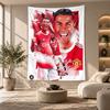 Arazzo Decorativo, Arte da Parete Stampata Cristiano Ronaldo, Appeso a Parete Leggero per Sfondo Camera da Letto