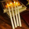 3/6 Stück LED Flammenlose elektronische Kerzen Batteriebetriebene Kegel langes Kerzenlicht für Party Hochzeit Heimdekoration Blinkende Lampe