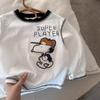 Boys Long Sleeve Cotton T Shirt with Cartoon Embroidery for Spring Autumn