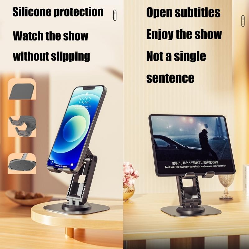 360 Degree Rotating Cellphone Holder Lazy Bracket for Phone Tablet Folding Adjustable Table Support Stand