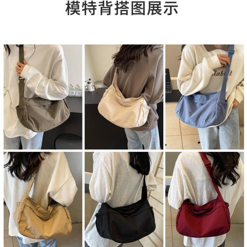 Canvas-Tasche mit großem Fassungsvermögen Damen Sommer-Trend lässige Umhängetasche Pendeln zur Arbeit vielseitige Schulter-Damentasche
