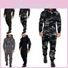 Herren Camouflage Jumpsuit mit Kapuze und Reißverschluss Perfekt für den täglichen Gebrauch