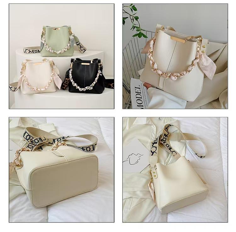 New Fashion  Shoulder Bags For Woman Large Capacity Ribbon Chain Bucket Bag Crossbody purse Handbags luxury bags deisgners
