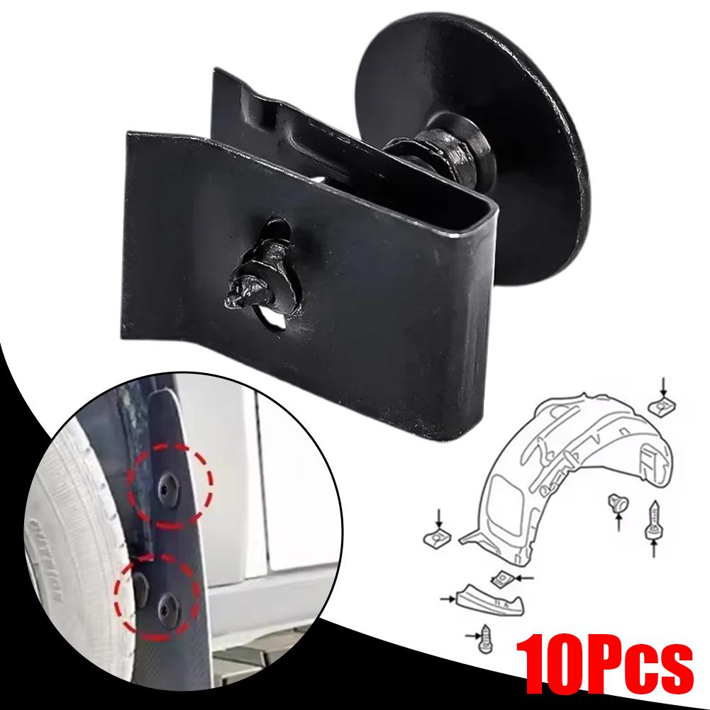 10pcs/set U-Type Metal Clips with Screws for Car and Motorcycle Anti-Rust Tapping Fastener Assortment Set Fastening Spacers