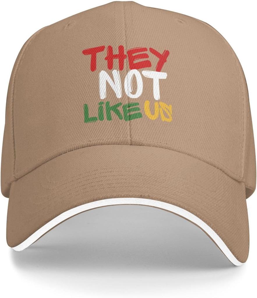 They Not Like Us Graphic Baseball Cap Polyester Adjustable Snapback Hat for Adult Outdoor