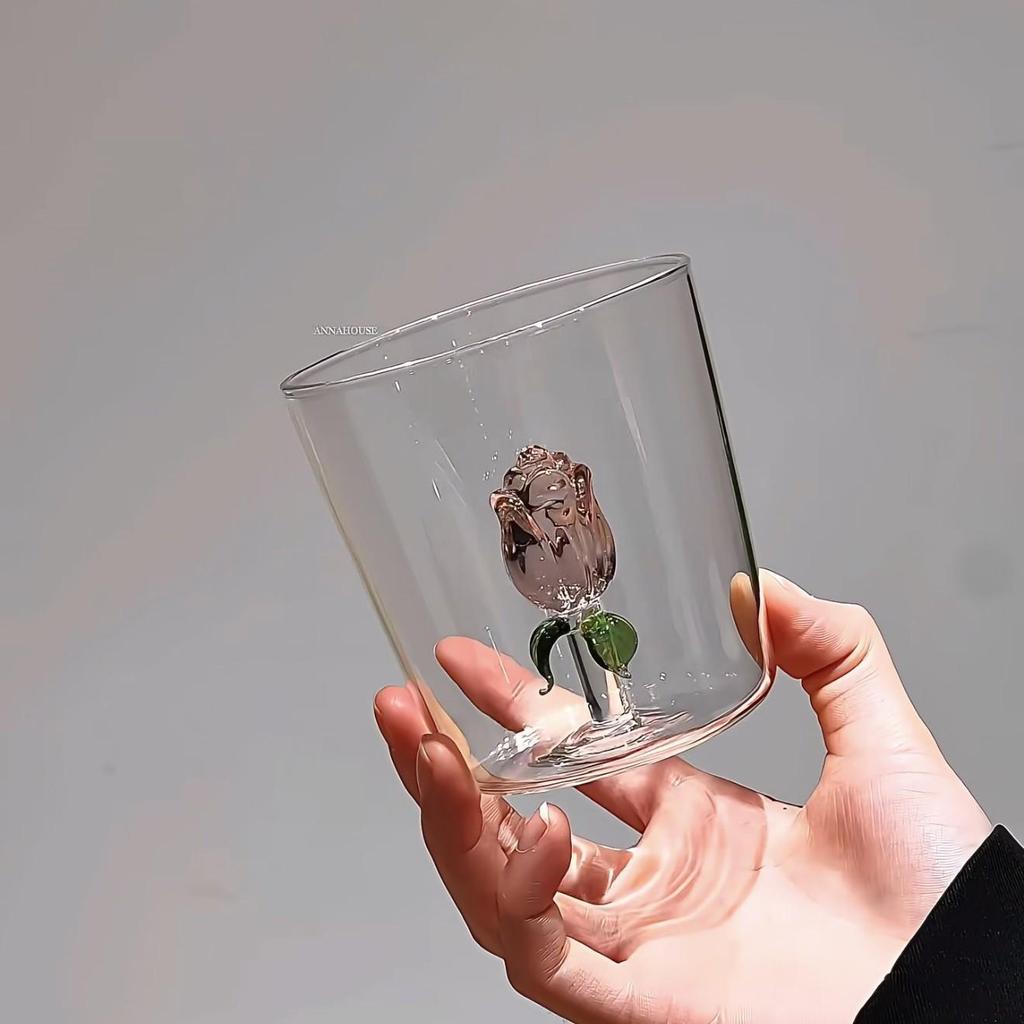 Tazza da Latte in Vetro Creativa 3D Albero di Natale Resistente al Calore