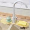 2pcs Silicone Faucet Splash Guard & Drain Pad - Rotatable, Thick & Flexible Kitchen and Dining Table Protection