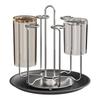 Stainless Steel Rotating Cup Holder & Draining Rack for Countertop