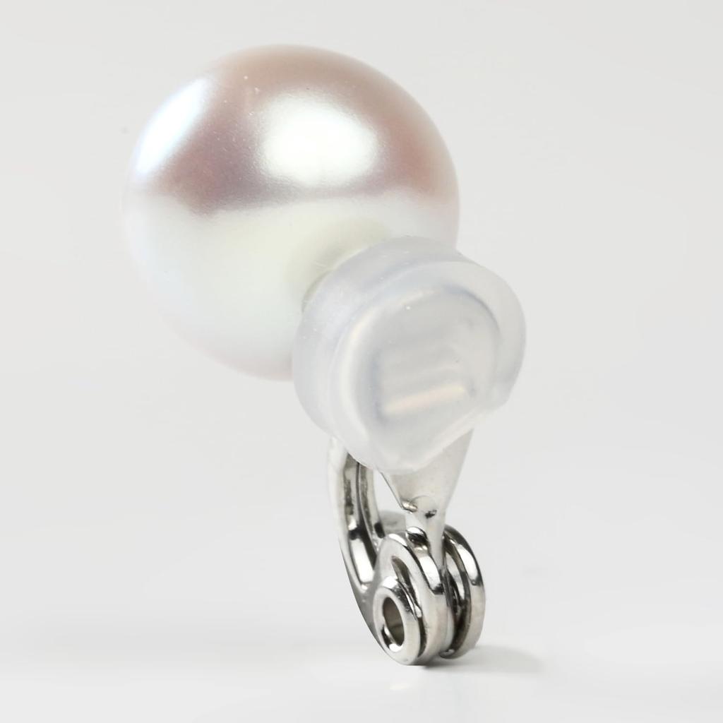 By Yumi Yumi Sienne Pearl Earrings Coco For Made In Japan [Produced Katsura] Weddings, Ceremonies, Simple, Popular, White, (12mm, Silver)