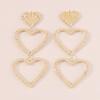 Exquisite and Fashionable Heart-shaped Earrings with Luxurious Zirconia, Perfect for Any Occasion