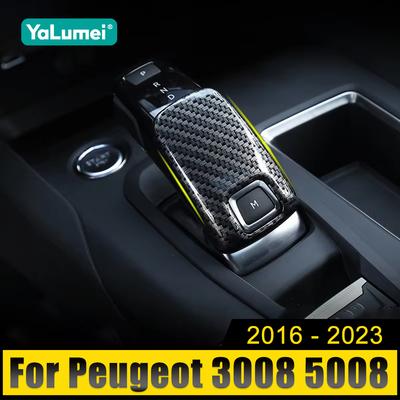 Pomello del cambio per auto, copri cambio, accessori per Peugeot 3008 5008 GT, Citroen C5 Aircross 2017 2018 2019 2020 2021 2022 2023