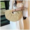 Handmade Weave Tote Bag Large Capacity Summer Beach Handbag Casual Grass Woven Bag  Girls