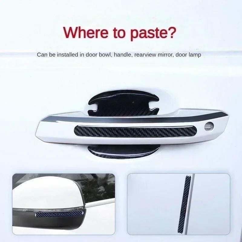 Car door bowl handle protective stickers Carbon fiber For VW Volkswagen Tiguan Passat Leon Golf 7 Ateca Octavia Car accessories
