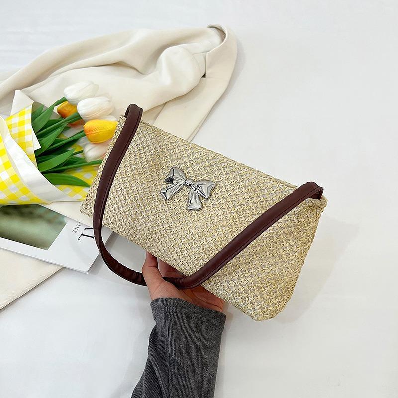 Woven Bag Women's New Fashion Bucket Bag Straw Bag Versatile Large Capacity Shoulder Oblique Span Bag