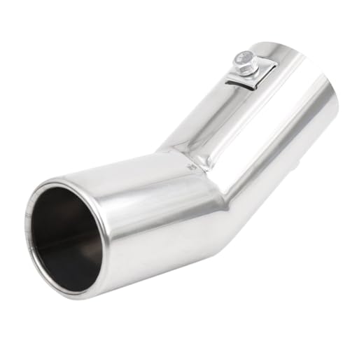 

uxcell Muffler Cutter Stainless Steel Muffler Pipe Car Chrome Curved Exhaust Tail Fits 15mm-38mm Diameter Silver Tone