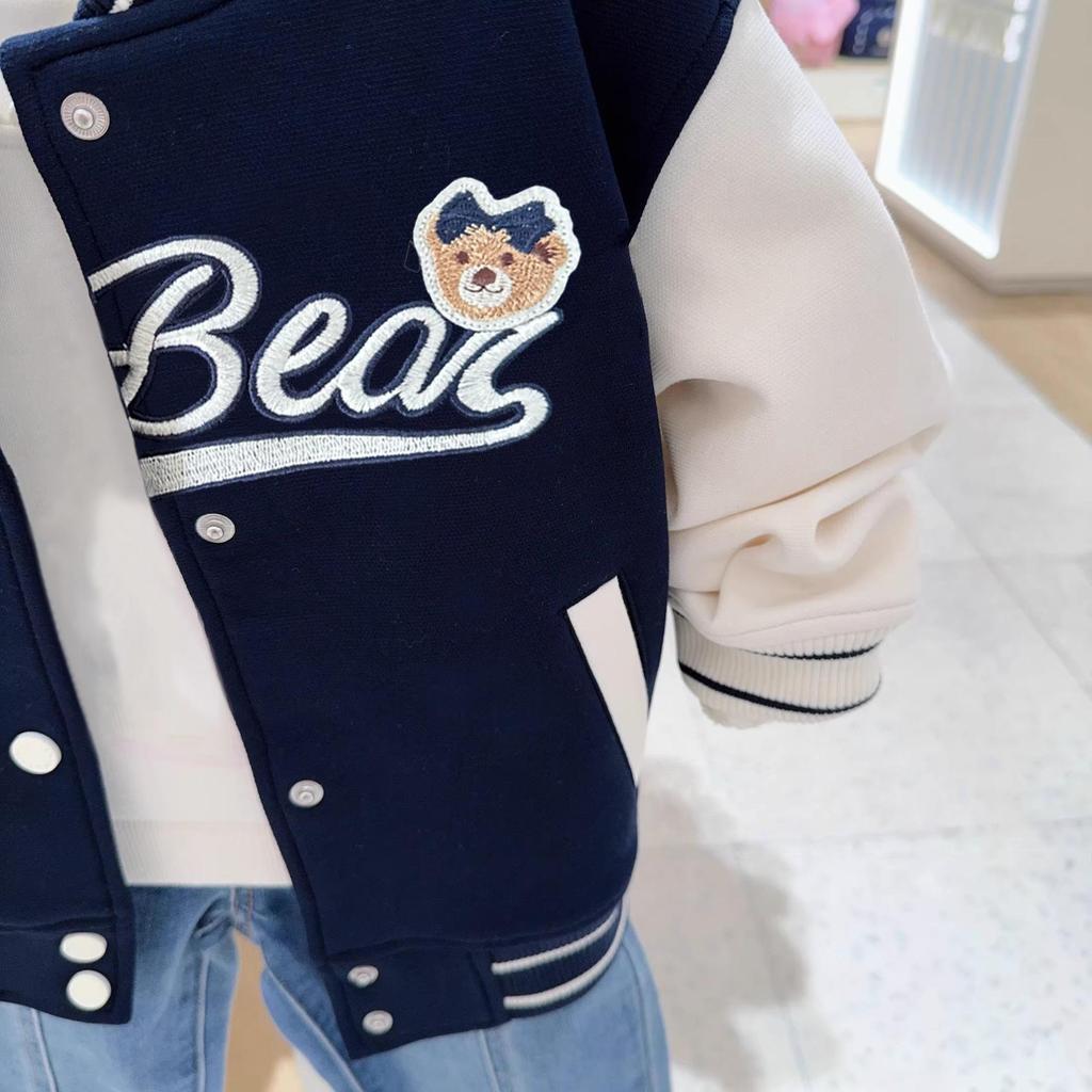 Veste de baseball coréenne tendance pour filles printemps/automne 2025 pour enfants moyens et grands
