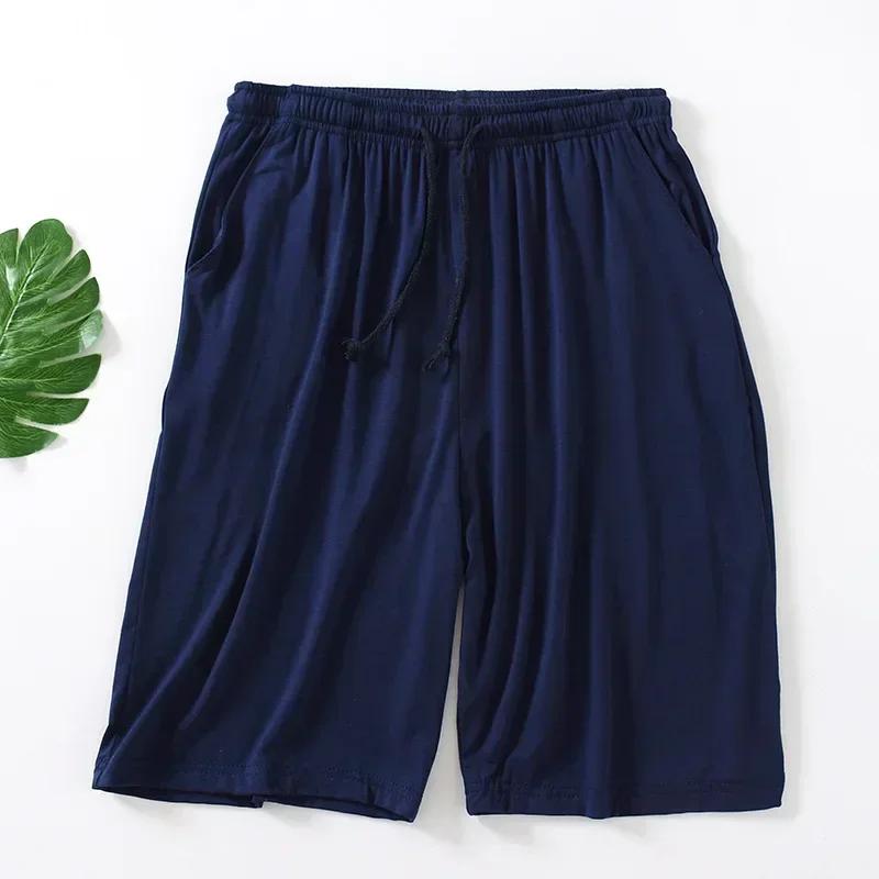 Plus Size 7XL 8XL Casual Sleep Shorts for Men Casual Modal Men's Pajamas Shorts Summer Soft Five Points Beach Shorts Male