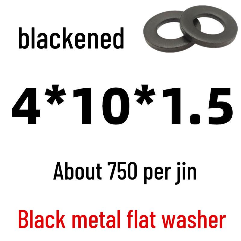 Thickened Black Iron Flat Washer for Screws, Non-standard Round Design