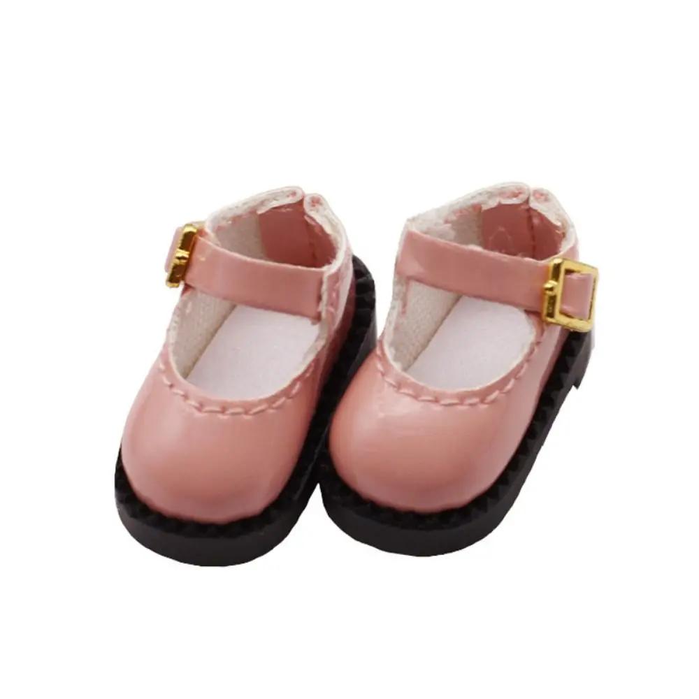 1Pair Pu Leather Ob11 Doll Sandals Mini 2.7*1.3Cm 12 Bjd Doll Pu Shoes Cute Round Toe Ob11 Princess Shoes Body Dolls