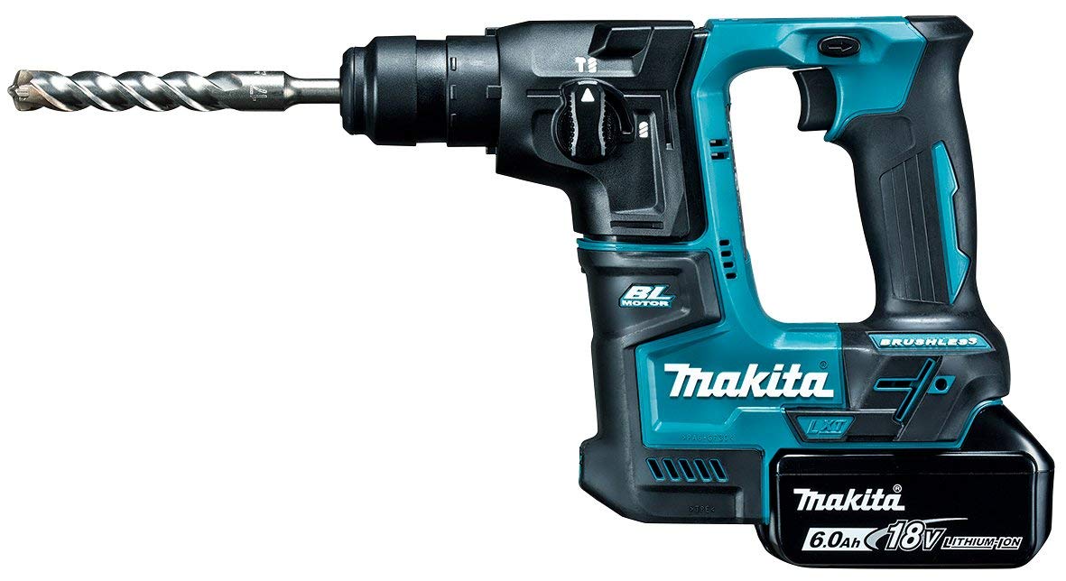 

Makita Перфоратор акумуляторний 18V 17mm з акумулятором і зарядним пристроєм HR171DRGX SDS+ чорний