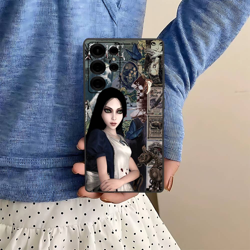 Horror Game A-Alice M-Madness R-Returns Phone Case For Samsung S 24 Fe 25 Ultra Plus 20 Lite 21 30 22 23 24 22 Ultra 5G Fundas