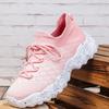 Trendy Knitted Platform Sneakers Unisex Lightweight Comfort Chunky Shoes Breathable Height Increasing Footwear for Outdoor Running Walking