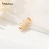 14K Gold Plated Brass Multi Strand Slide Tube Lock Clasp Connectors Layering Clasp for Necklace Bracelet Jewelry Making Supplies